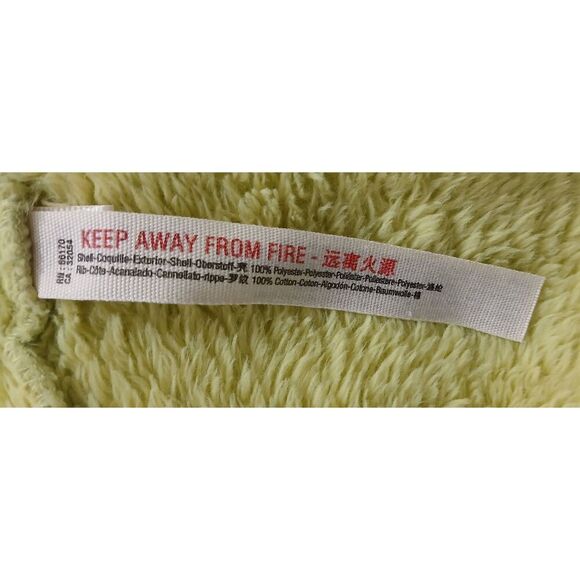 Free People movement women medium HIT THE SLOPES lime green fuzz sweater jacket - Picture 6 of 7